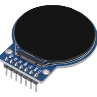 Display TFT 1.28" 240x240 rond SPI GC9A01 pin headers onder
