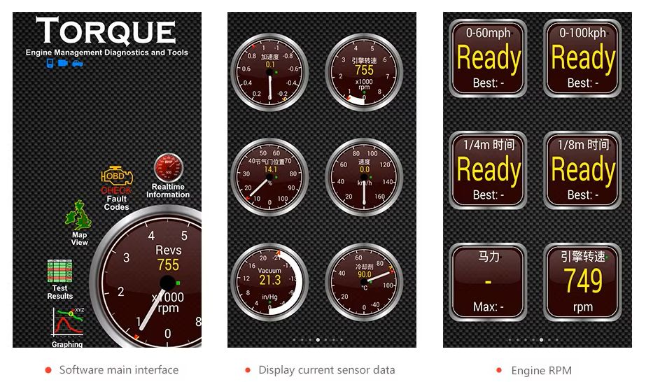 OBD2 bluetooth dongle ELM327 v2.1 compatible MINI CAN bus interface ...