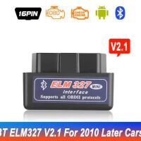 OBD2 bluetooth dongle ELM327 v2.1 compatible MINI CAN bus interface zwart