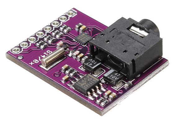 FM Radio Tuner module (Si4703) achterkant schuin