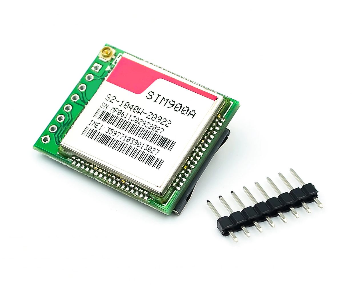 GSM GPRS Module Dual band Serial UART 3.3V met antenne SIM900A v5.1 groen