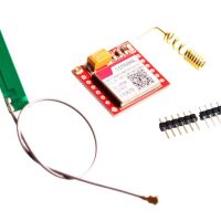 GSM GPRS Module Quad band Serial UART 2.5V met PCB en draad antenne SIM800L rood