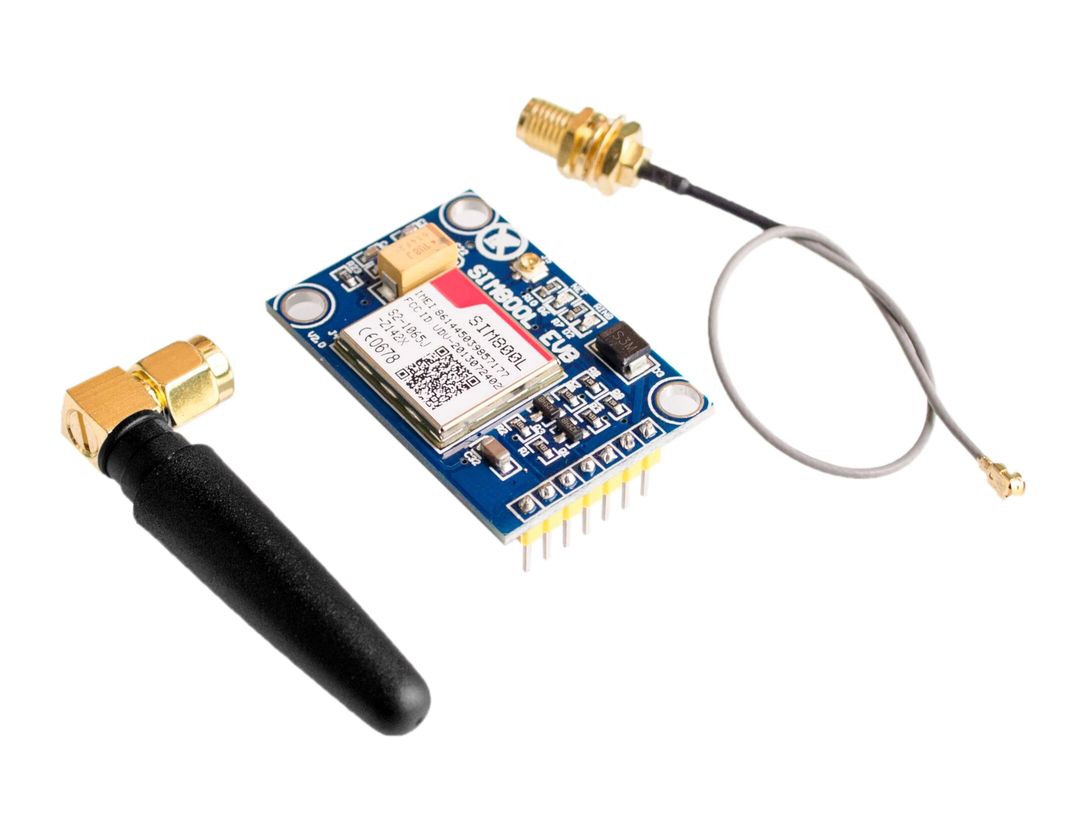 GSM GPRS Module Quad band Serial UART 2.5/3.3/5.0V met puck antenne SIM800L v2.0 EVB blauw