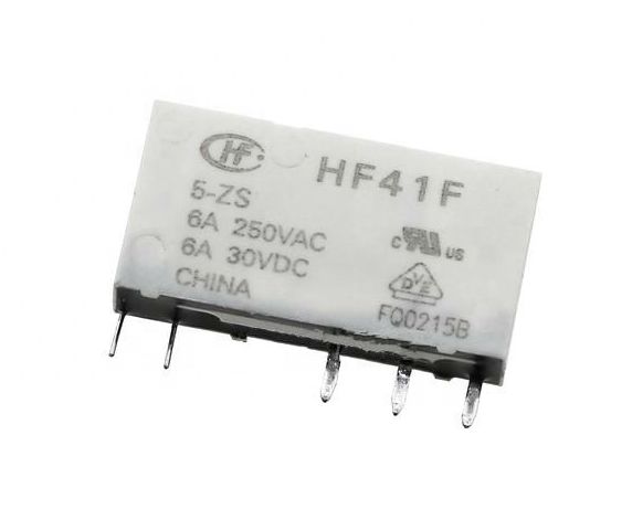 Relais 1xCO 250VAC-6A 30VDC-6A 1P2T / 5V HF41F-5-ZS