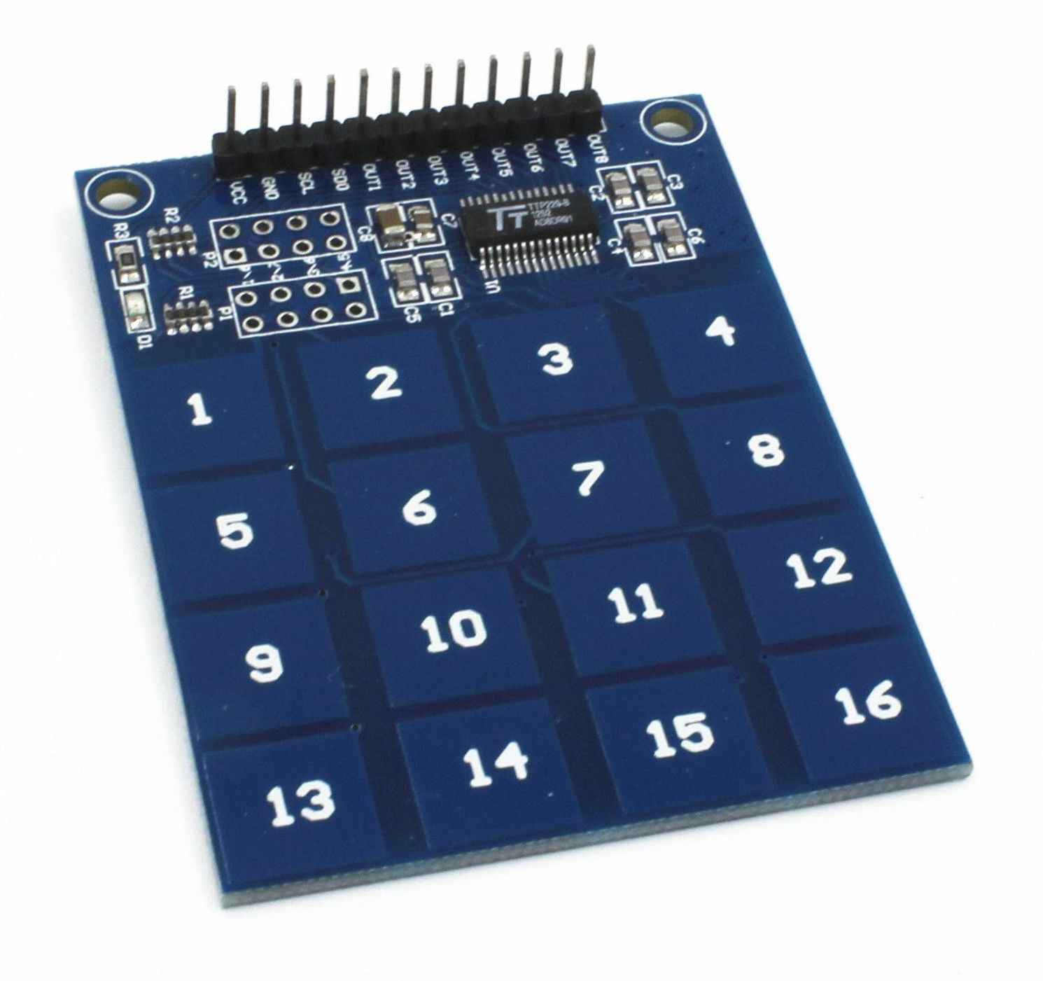 Keypad module 16 knoppen 4x4 aanraakgevoelig TTP229