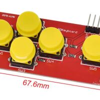 Keypad module 5 knoppen ADKeyboard rood met montagegaten - Afbeelding 6