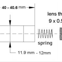 Laser LED 3-5V 650nm 10mW lijn rood afmetingen