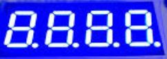 LED Display 7 segment 4-bit blauw voorbeeld