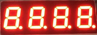 LED Display 7 segment 4-bit rood voorbeeld