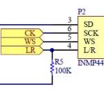 Microfoon module INMP441 MEMS schema