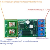 Modbus RS485 RTU Thermokoppel K-type temperatuur sensor uitlezing 0 tot 1024 graden N4KTA01 - Afbeelding 3