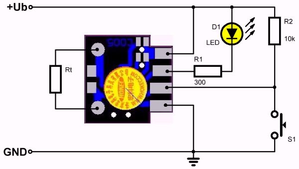 Mulltifunctional delay trigger 2S -1000H timer module C005 schema