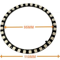 RGB LED module 32-bit cirkel 110mm met WS2812 5050 chip (NeoPixel) - Afbeelding 4