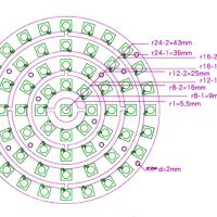 RGB LED module 8-bit cirkel 32mm WS2812 5050 chip (NeoPixel) - Afbeelding 4