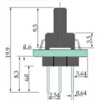 Lucht- Waterdruk sensor tot 0.4 Bar 40 KPa 6 PSI module XGZP040 - Afbeelding 4