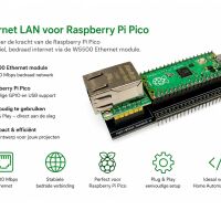 Ethernet LAN board voor Raspberry Pi Pico PICO-W5500 alleen PCB module (DomoticX v2)