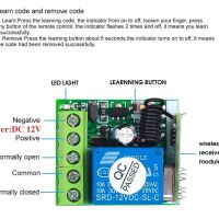 RF 433MHz Relais module 12V 1x250V-10A pinout