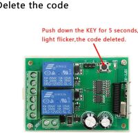 RF 433MHz Relais module 12V 2x250V-10A NO-NC met afstandsbediening A-B handleiding 01