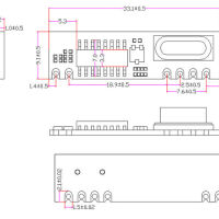 RF ontvanger 433MHz module 5V met antenne SRX887 afmetingen