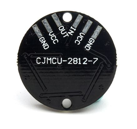 RGB LED 7-bit NeoPixel cirkel (WS2812) achterkant