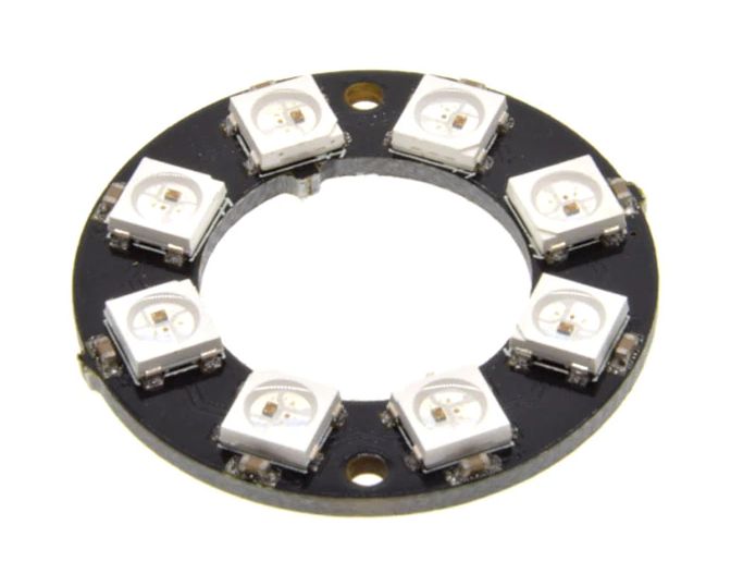 RGB LED module 8-bit cirkel met WS2812 chip (NeoPixel) RGB LED module 8-bit cirkel met WS2812 chip (NeoPixel)
