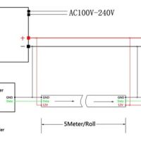RGB LED strip IP30 met plakzijde 95CM 58 LED WS2812B 5050 chip (NeoPixel) - Afbeelding 4