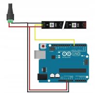 RGB LED strip IP30 met plakzijde 95CM 58 LED WS2812B 5050 chip (NeoPixel) - Afbeelding 3