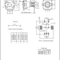 Rotary encoder met drukknop 10mm geribbelde as EC11 SMD EC11S-H4.5 - Afbeelding 4