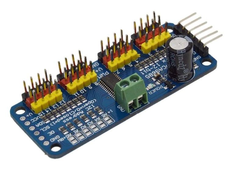 Servo motor driver PWM 16 Kanaals 12-bit I2C PCA9685 02