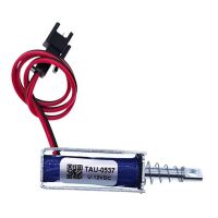 Solenoid 12V 2A Pull 10mm open frame met JST-SM 2P connector TAU-0537