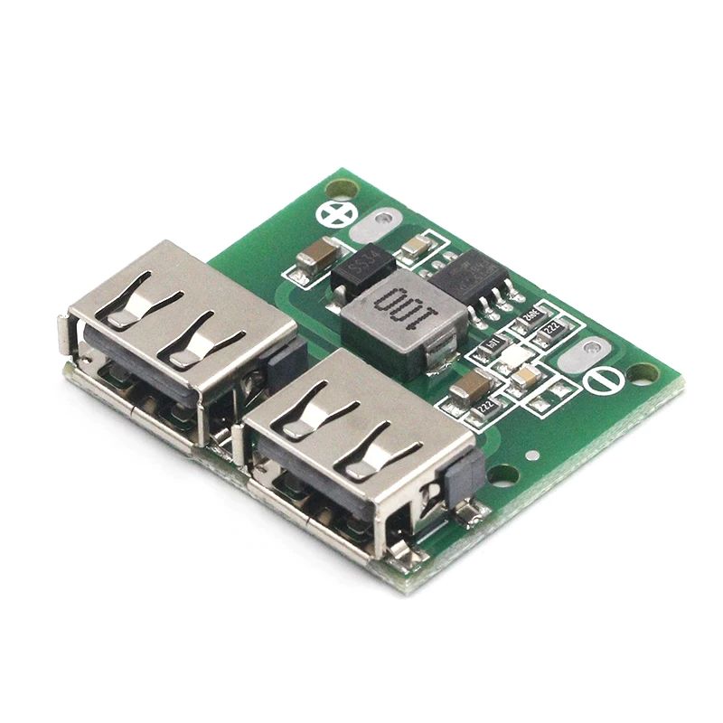 Spanningsregelaar module DC-DC step-down 6-24V naar 5V 3A 2xUSB-A