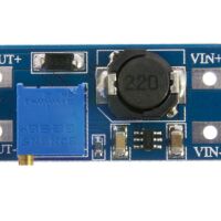 Spanningsregelaar voedings module step-up 2V-24V DC-DC 2A (MT3608) bovenkant