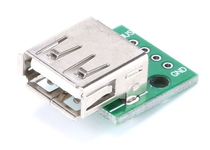 USB-A female connector breakout module