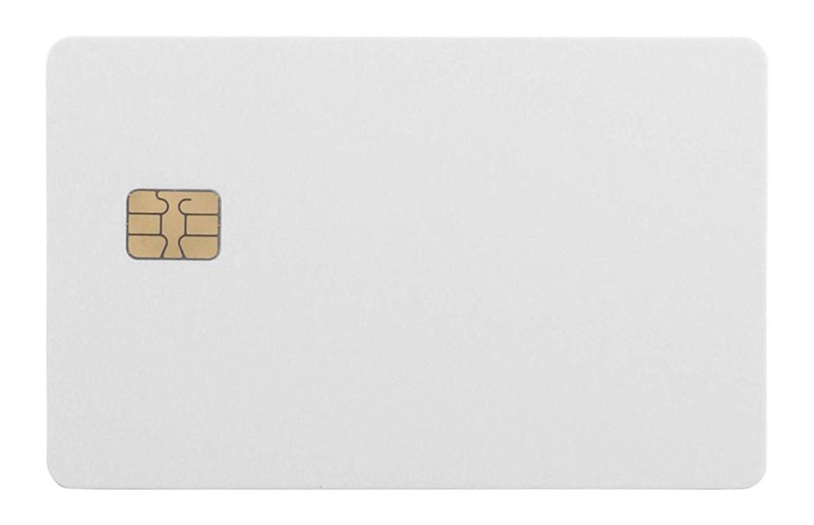 Chip IC smart card met 8mm HICO magnetische strip SLE4442 PVC wit Chip IC smart card met 8mm HICO magnetische strip SLE4442 PVC wit