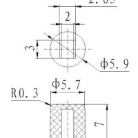 Cap voor 7x7 8x8 Drukknop Schakelaar rond afmetingen