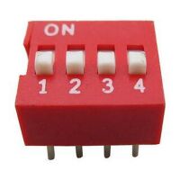 DIP-switch 4-polig rood (2