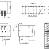 DIP-switch piano type rood 2