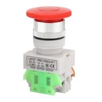 Drukknop Schakelaar Noodstop 600V 10A 1xNC 1xNO 30mm LAY37-11M