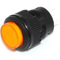 Drukknop Schakelaar vasthoudend 1.5A 250VAC Geel met led R16-503