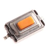 Micro Drukknop Schakelaar 3x6x2.5mm hoog 2-pins SMD oranje (FSMSM)