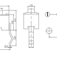 Micro Drukknop Schakelaar 3x6x4