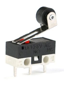 Microswitch 3-polig 1A 125VAC met roller KW-10 MS-1A-14.5-P