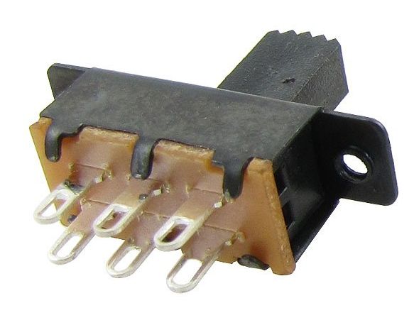 Schuifschakelaar 0.5A 50VDC 2P2T SS22F25