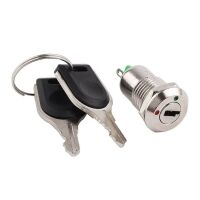 Sleutel Schakelaar 2-standen 2-pins uitneembaar na schakelen 1A 250VAC 12mm