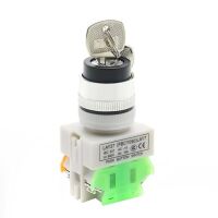 Sleutelschakelaar 2-standen uitneembaar na schakelen 660V 10A 1xNC 1xNO 24mm LAY37-11Y2 - Afbeelding 3