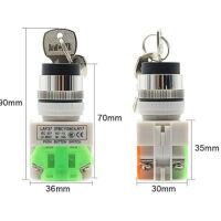 Sleutelschakelaar 2-standen uitneembaar na schakelen 660V 10A 1xNC 1xNO 24mm LAY37-11Y2 - Afbeelding 5