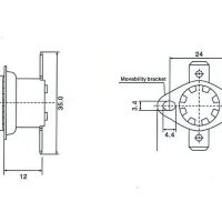Thermische schakelaar 80 graden Celsius 10A 250VAC NO metaal KSD301 - Afbeelding 3