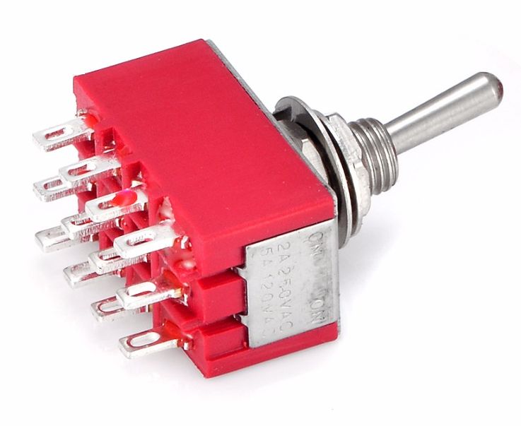 HUAZIZ Tuimelschakelaars 6 Stuks – 15A/250V, Waterdichte Kap, Voor Auto, Boot, Vrachtwagen