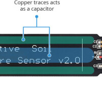 Grondvochtigheid sensor capacitief analoog 3-polig v2.0 met JST-XH 2.54mm pitch connector - Afbeelding 6