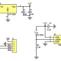 Lichtintensiteit sensor module I2C TSL2561 schema